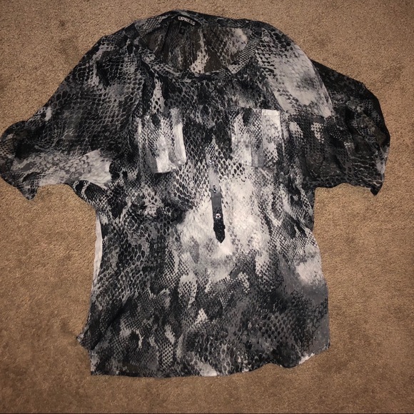 Express snake skin print blouse - Picture 1 of 3